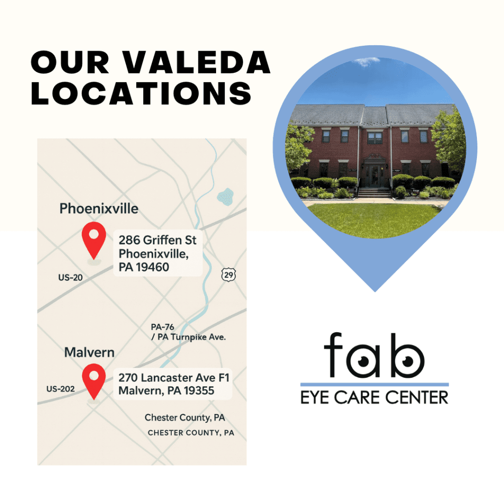 Fab Eye Care Malvern and Phoenixville locations in Chester County, PA